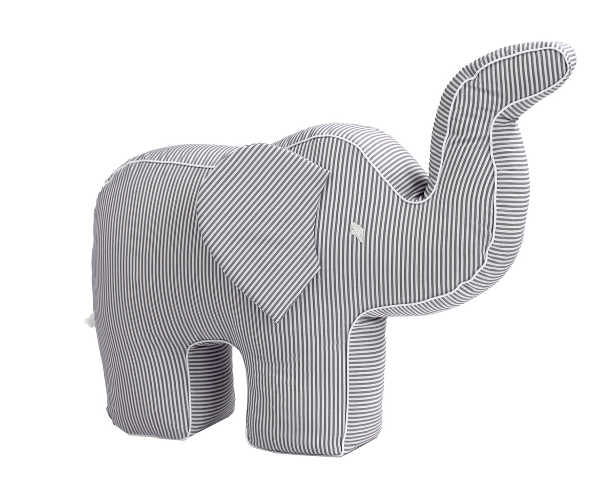 Coussin éléphant en peluche »Rayures classiques«