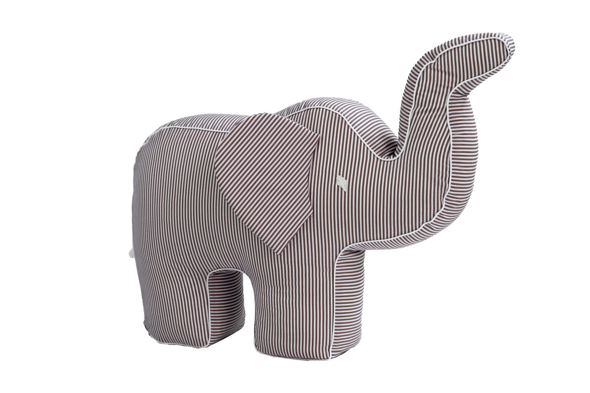 Coussin éléphant en peluche »Rayures classiques«