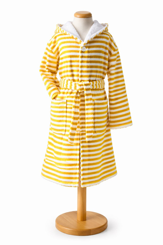 The classic striped terry bathrobe with hood from TAVO