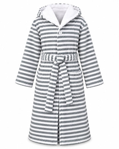 The classic striped terry bathrobe with hood from TAVO