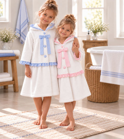 Girls' bathrobe made of 100% cotton – terry cloth, soft and absorbent