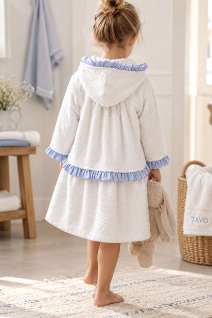 Girls' bathrobe made of 100% cotton – terry cloth, soft and absorbent