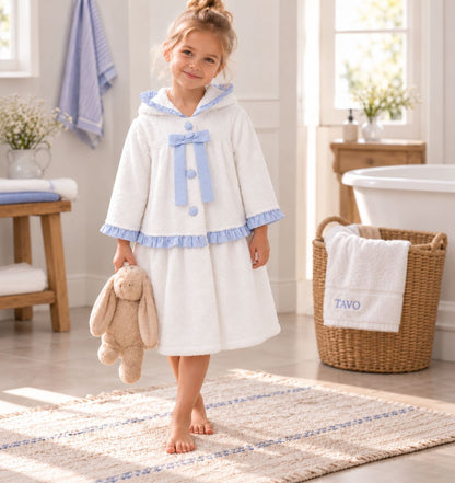 Girls' bathrobe made of 100% cotton – terry cloth, soft and absorbent