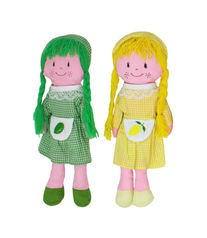 Tavolinchen Stoffpuppen mit langen Zöpfen | farbenfrohes 2er Set