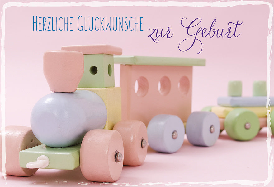 Glückwunschkarte »Herzliche Glückwünsche zur Geburt«