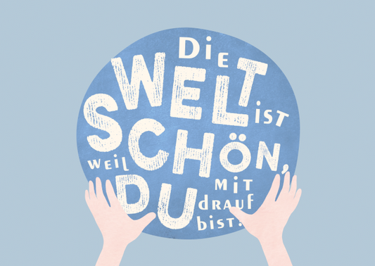 Geburtstagskarte: Weltkugel mit Widmung