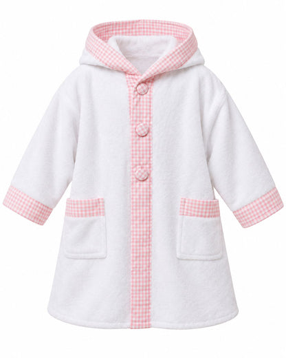Baby bathrobe "Riegel" made of soft velour – cuddly soft and stylish for your baby.