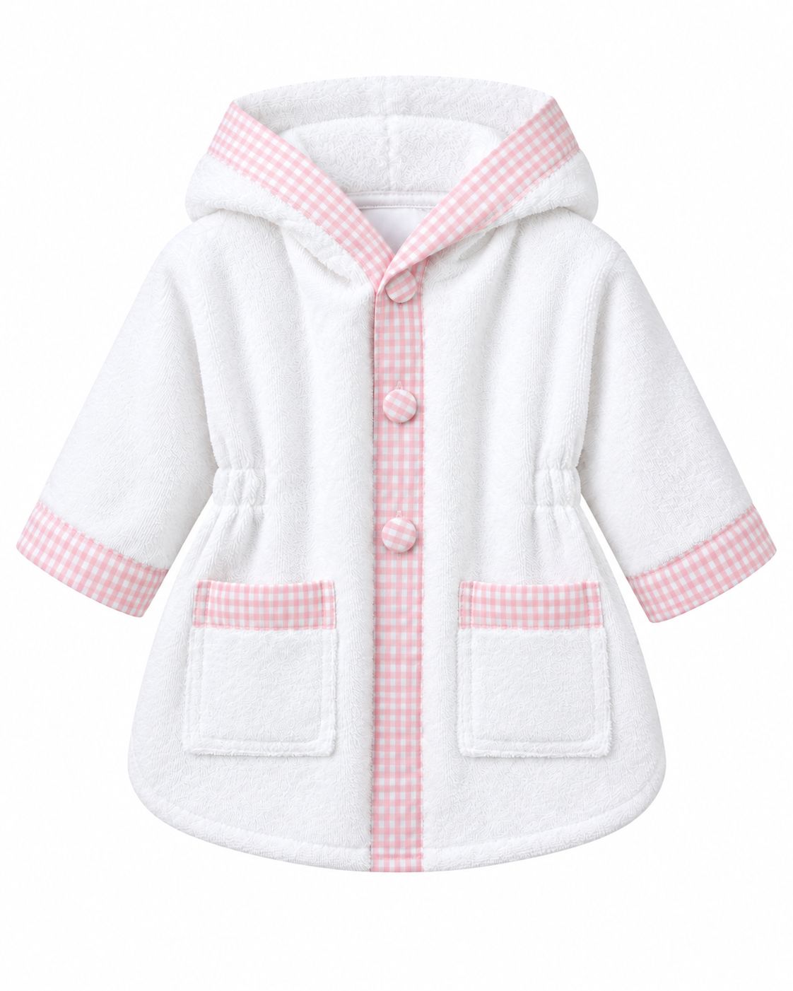 Tavolinchen♥ Baby bathrobe – “Rocking horse” with checked design and hood
