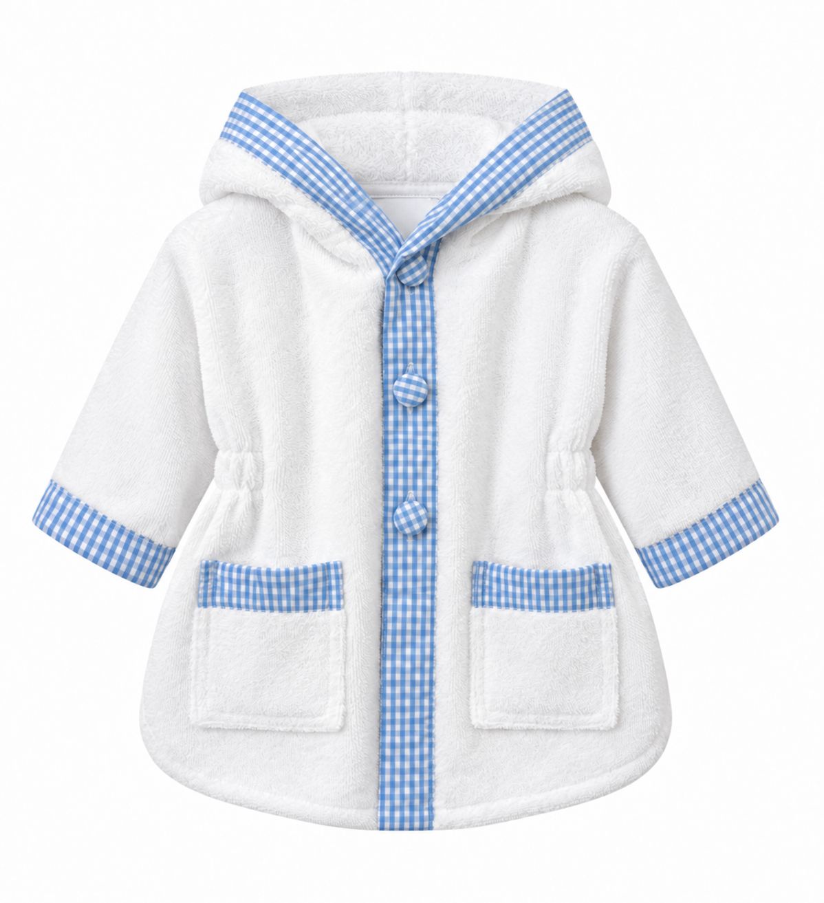 Tavolinchen♥ Baby bathrobe – “Rocking horse” with checked design and hood