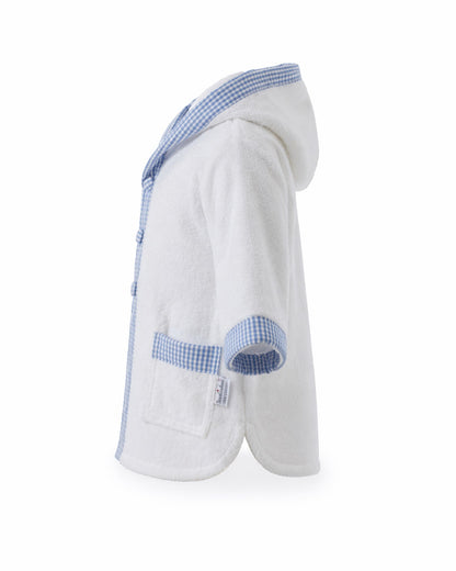 Tavolinchen♥ Baby bathrobe – “Rocking horse” with checked design and hood