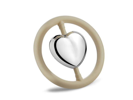 Tavolinchen silver rattle "Heart"