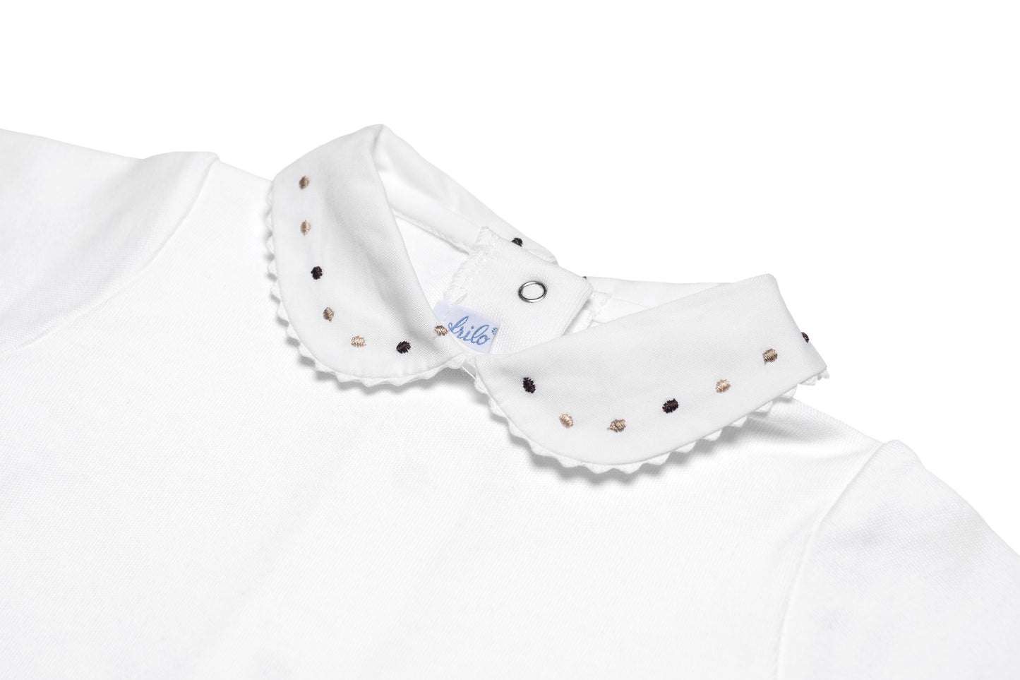 Frilo long-sleeved bodysuit with collar »Swiss Elegance«