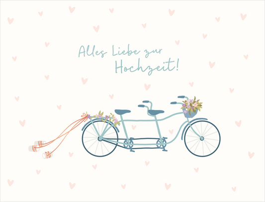 Hochzeitskarte: Gemeinsam ins Glück - Alles Liebe zur Hochzeit!