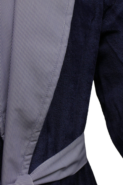 TAVO Eleganter Herren-Bademantel aus weichem Velour mit klassischem Schalkragen - Ein luxuriöses Designstück