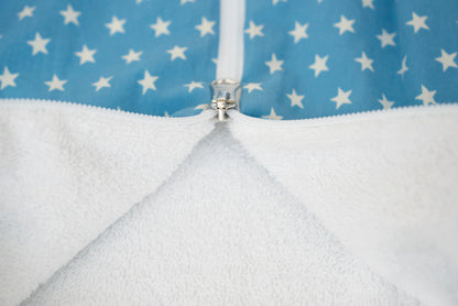 Terry cloth sleeping bag " Stars " – Cuddly baby sleeping bag with star pattern, perfect for sweet dreams