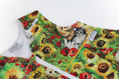 Tavolinchen terry sleeping bag "Herald with friend" – Soft baby sleeping bag with colorful dog motif for spring and summer