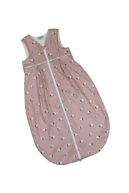 Tavolinchen terry sleeping bag "Sheep" – Soft baby sleeping bag with sheep motif in old rose or green