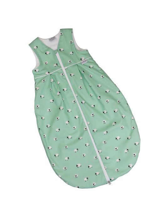 Tavolinchen terry sleeping bag "Sheep" – Soft baby sleeping bag with sheep motif in old rose or green