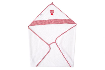 Tavolinchen hooded bath towel »Heart with Bow«