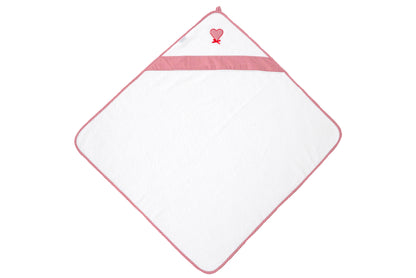 Tavolinchen hooded bath towel »Heart with Bow«