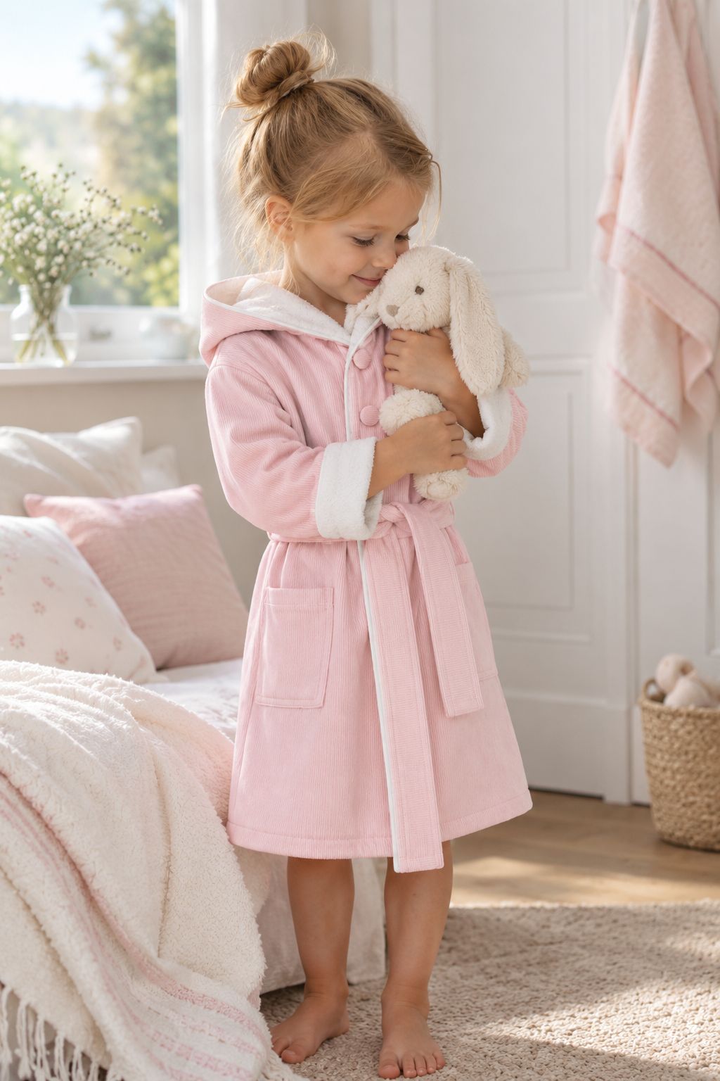 Peignoir double face »Boluda Stripes« avec capuche