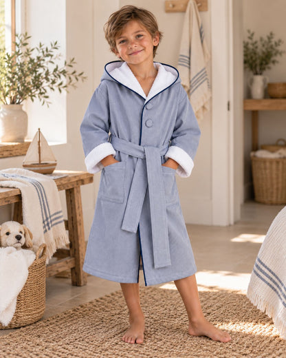 Peignoir double face »Boluda Stripes« avec capuche
