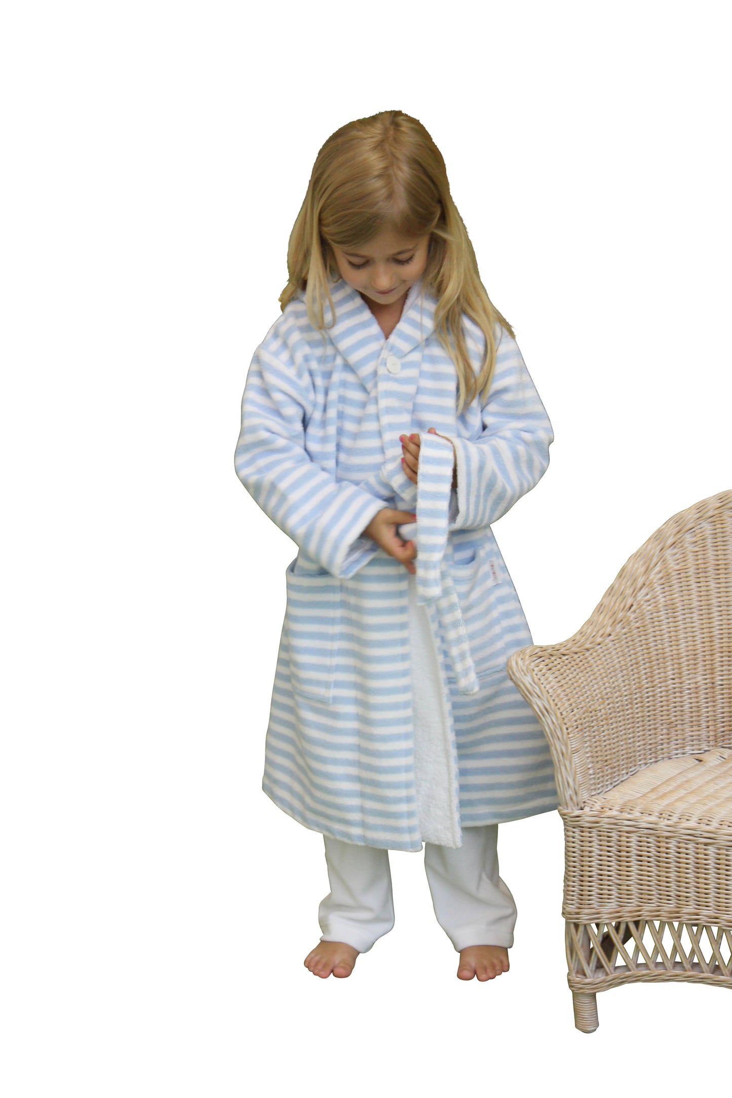 The classic striped terry bathrobe with hood from TAVO