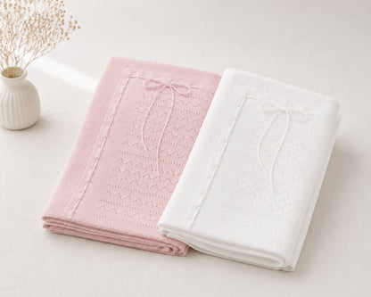 Tavolinchen Strick-Babydecke aus reiner Baumwolle – weiche Kuscheldecke für Neugeborene
