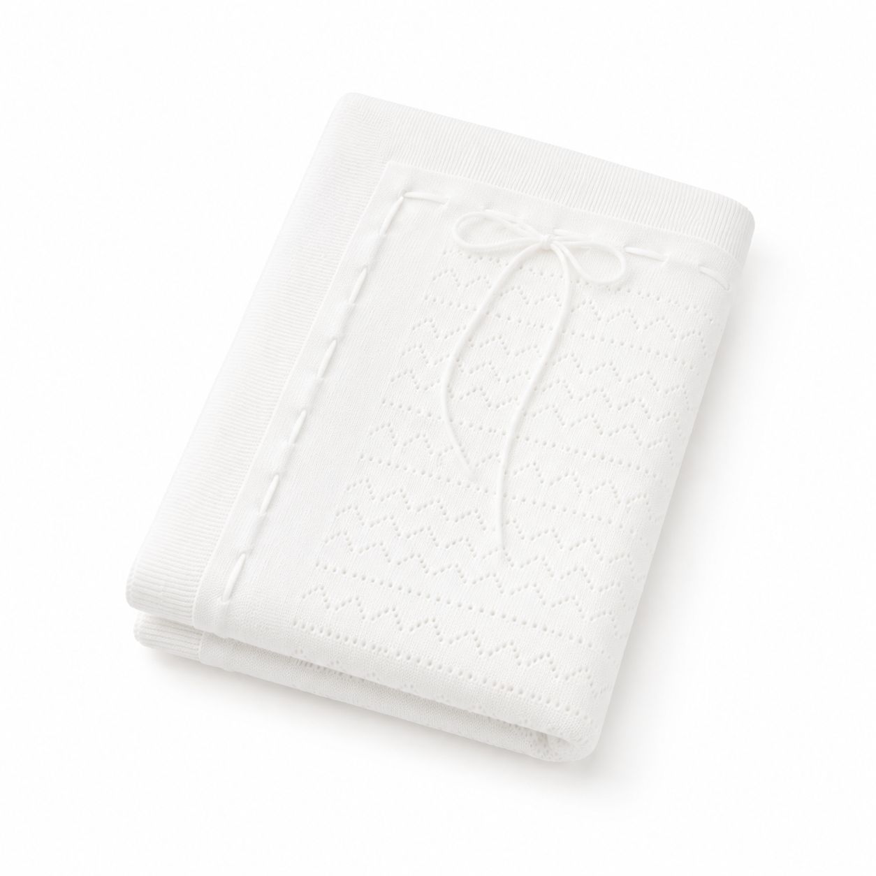 Tavolinchen Strick-Babydecke aus reiner Baumwolle – weiche Kuscheldecke für Neugeborene