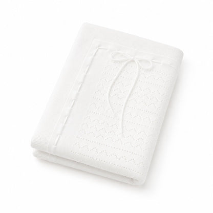 Tavolinchen Strick-Babydecke aus reiner Baumwolle – weiche Kuscheldecke für Neugeborene