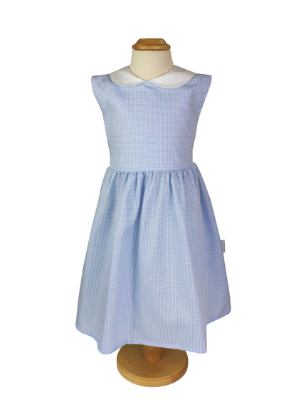 Robe Vichy Karo pour fille – Robe classique en coton avec col et nœud
