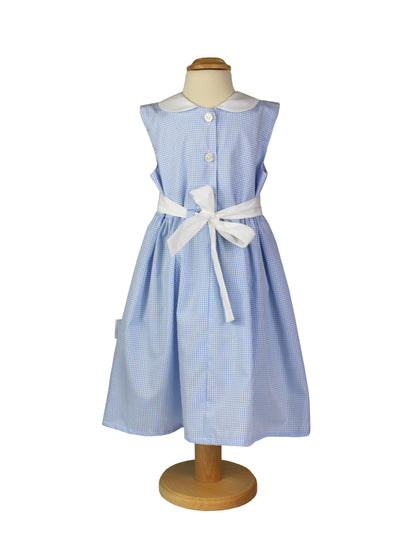 Robe Vichy Karo pour fille – Robe classique en coton avec col et nœud