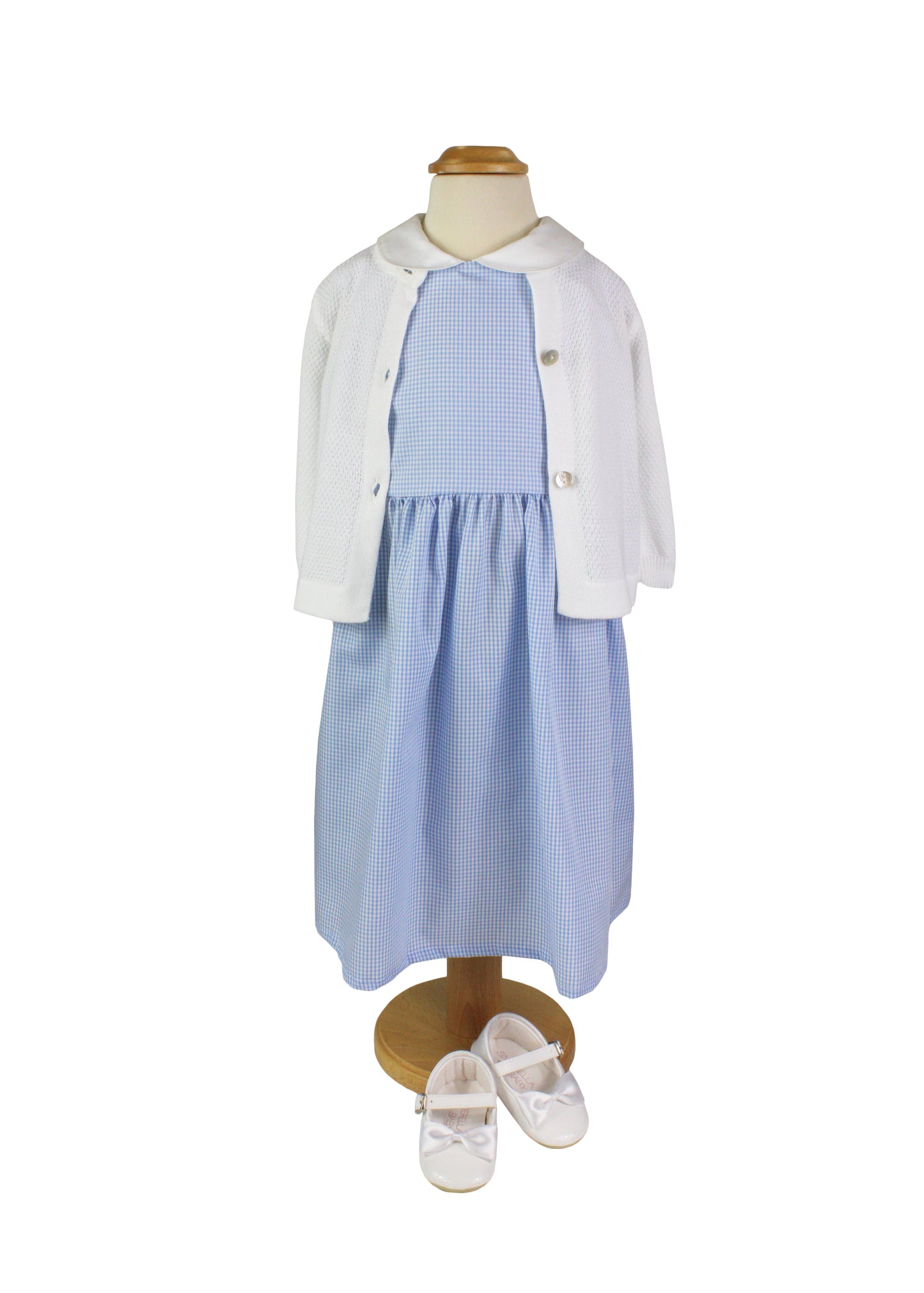 Robe Vichy Karo pour fille – Robe classique en coton avec col et nœud