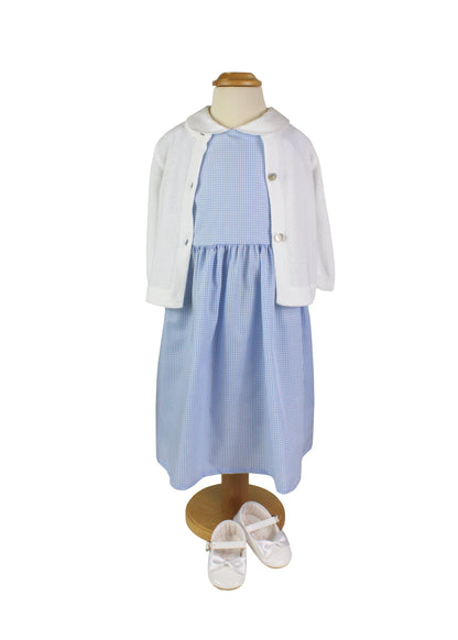 Robe Vichy Karo pour fille – Robe classique en coton avec col et nœud