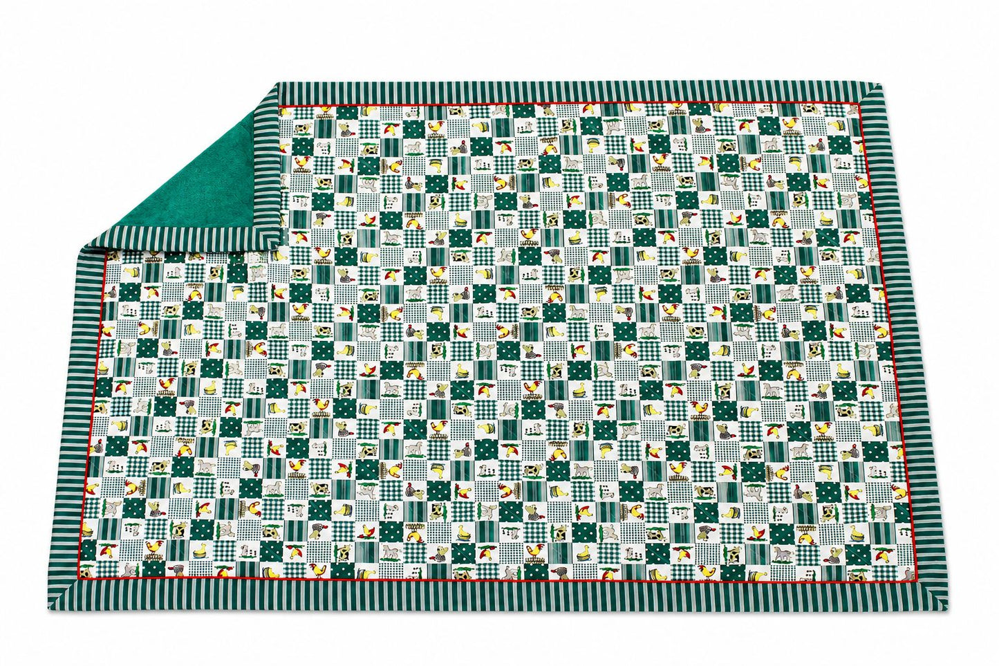 Tavolinchen Spieldecke „Bauernhof“ 100 × 140 cm – aus Baumwolle mit weicher Frottier-Rückseite