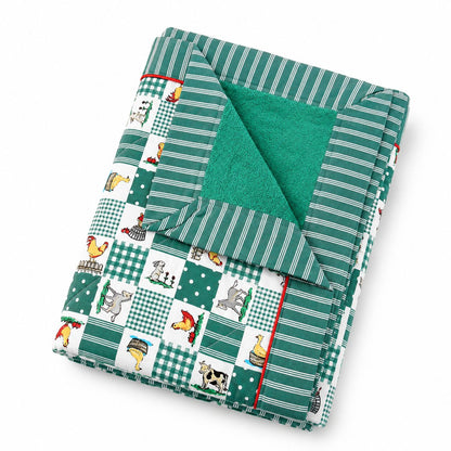 Tavolinchen Spieldecke „Bauernhof“ 100 × 140 cm – aus Baumwolle mit weicher Frottier-Rückseite