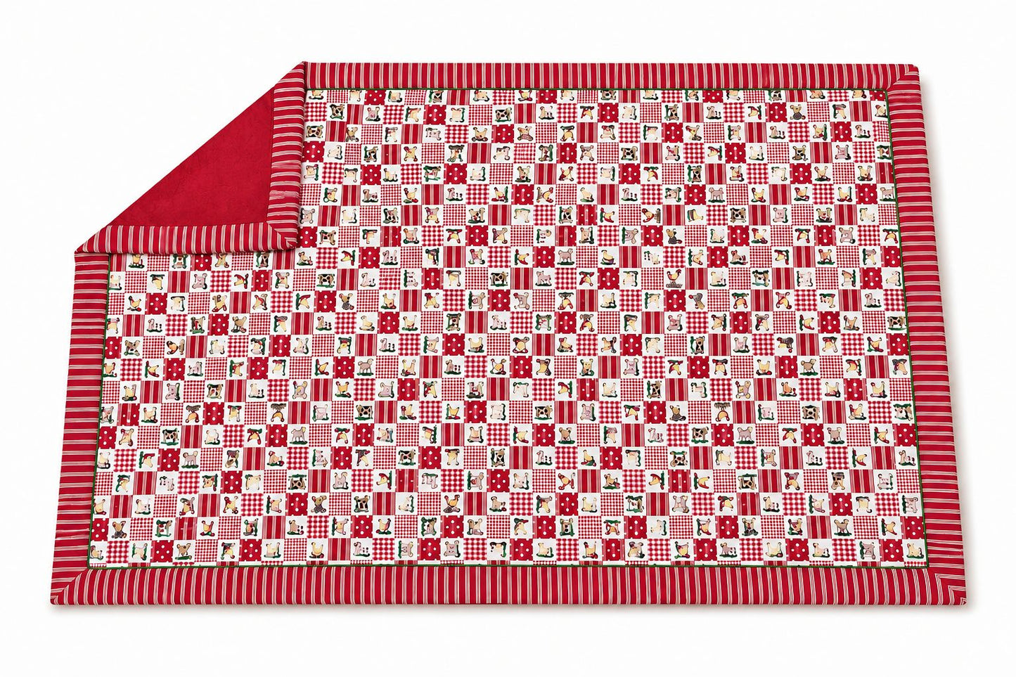 Tavolinchen Spieldecke „Bauernhof“ 100 × 140 cm – aus Baumwolle mit weicher Frottier-Rückseite