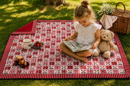 Tavolinchen Spieldecke „Bauernhof“ 100 × 140 cm – aus Baumwolle mit weicher Frottier-Rückseite