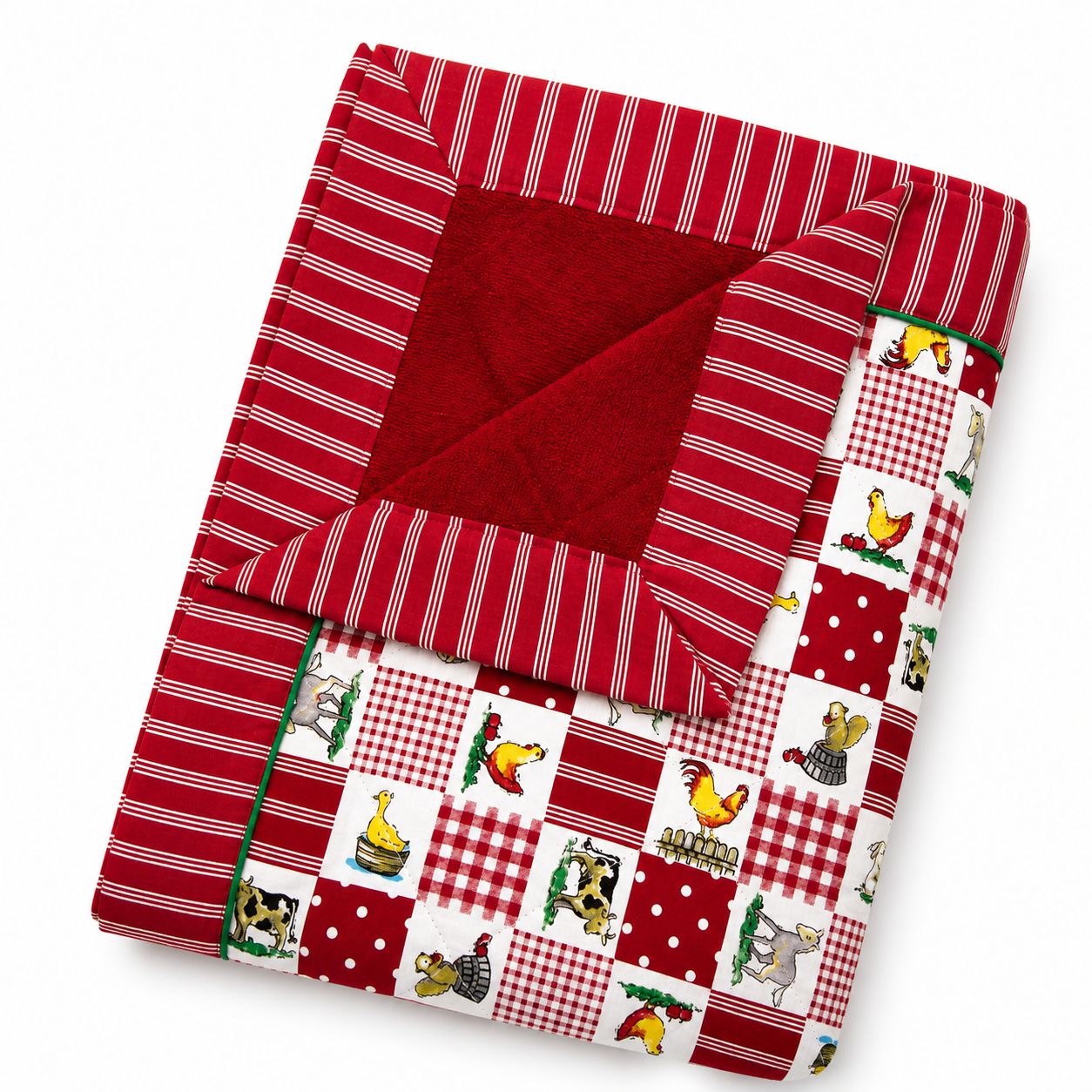 Tavolinchen Spieldecke „Bauernhof“ 100 × 140 cm – aus Baumwolle mit weicher Frottier-Rückseite