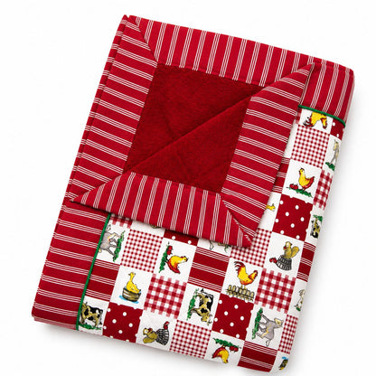 Tavolinchen Spieldecke „Bauernhof“ 100 × 140 cm – aus Baumwolle mit weicher Frottier-Rückseite