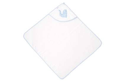 Hooded bath towel "Dinolinchen" made of soft velour | The perfect baby bath towel for cuddly moments after bathing