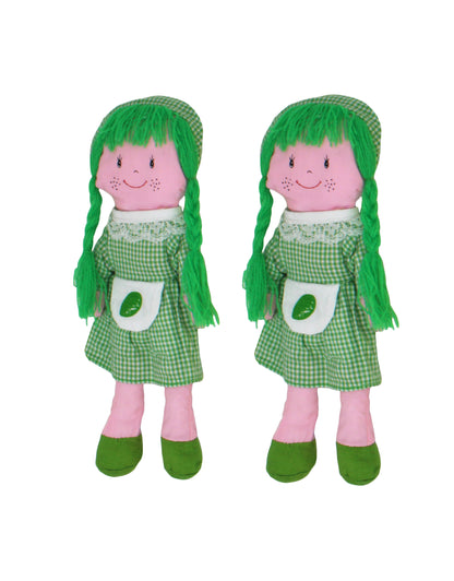 Tavolinchen Stoffpuppen mit langen Zöpfen | farbenfrohes 2er Set