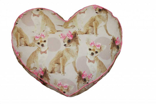 Heart motif cushion with filling