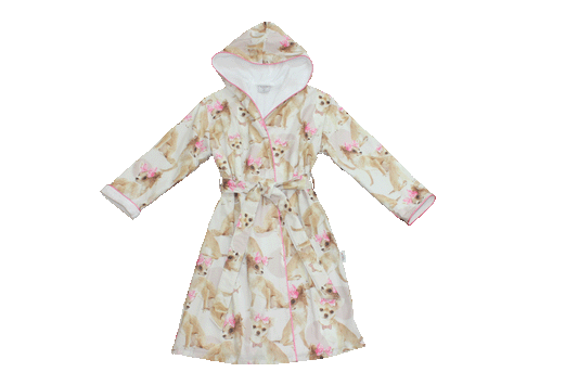 Double-face bathrobe »PinkyBell« with hood
