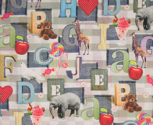 TAVO fabric »Young ABC« / Sold by the meter