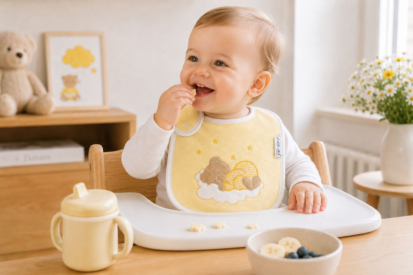 Snap-fastener bibs "Elephant" (2-pack/velour)