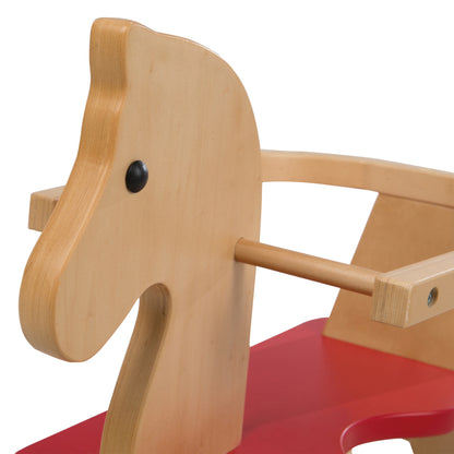 Schaukelpferd aus Massivholz