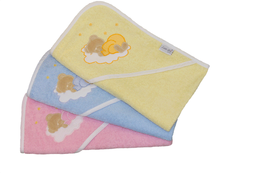 Tavolinchen terry cloth hooded bath towel »Bear on the Cloud« 