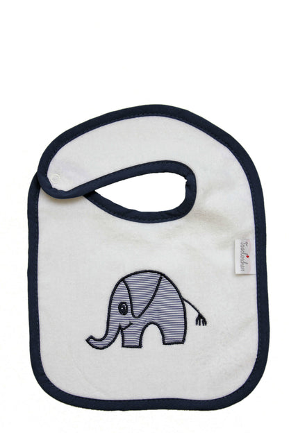 Snap-fastener bibs "Elephant" (2-pack/velour)