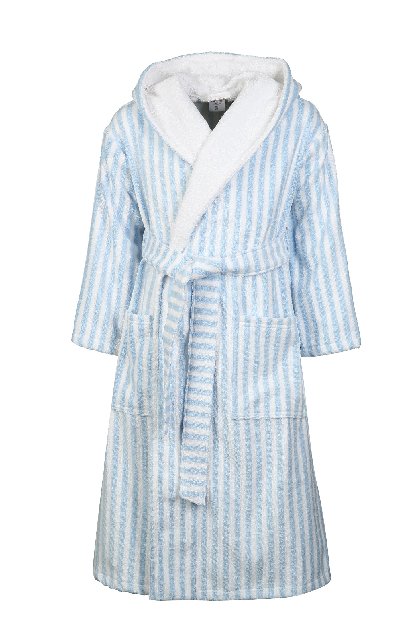 The classic striped terry bathrobe with hood from TAVO